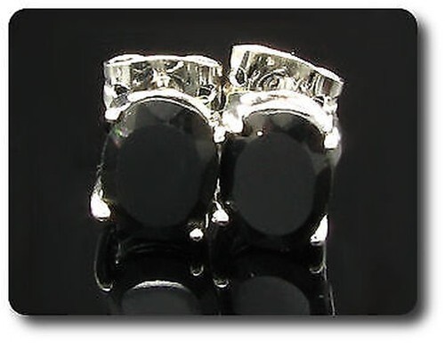 Orecchini zaffiro nero 2x9 - orecchini,