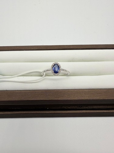 Anello con zaffiro diamanti - anello,