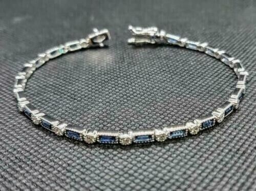 Bracciale tennis zaffiro blu - blu, e