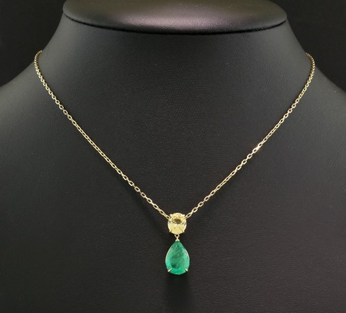 Collana smaraldo zaffiro - zaffiro, 3,91