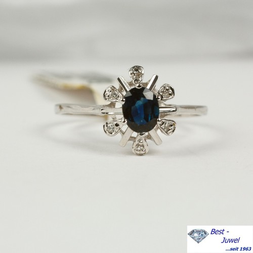 Anello oro bianco 585 - , 14