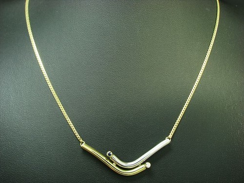 Collana bicolore oro 8kt - bicolore,