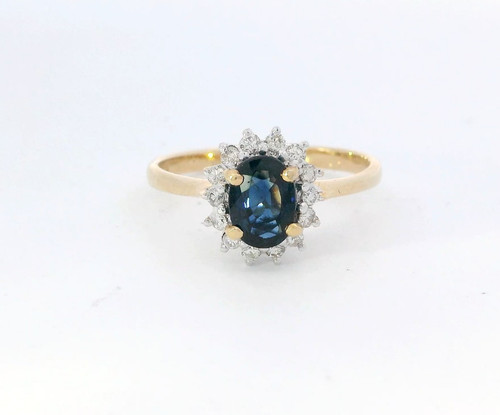 Anello con zaffiro blu - anello,