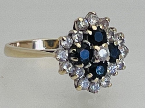 Vintage 9ct oro zaffiro - vintage, e
