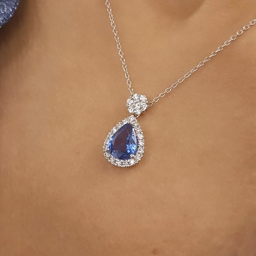 Collana zaffiro taglio - collana,