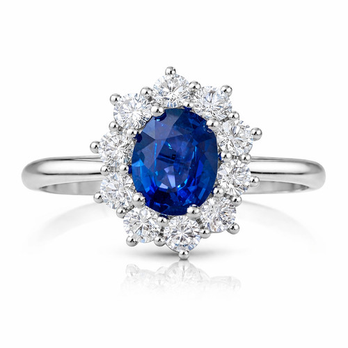 Anello fiore oro - bianco, 18