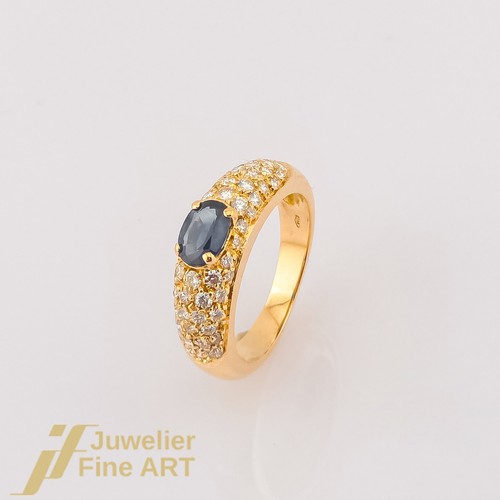 Anello zaffiro e brillanti - anello,