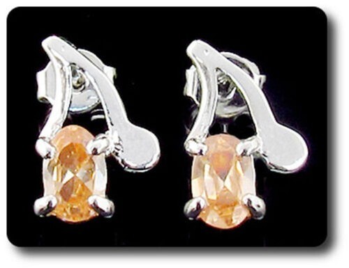 Orecchini zaffiro arancione - orecchini,