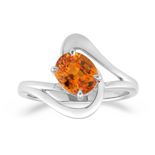 Anello oro bianco zaffiro - anello,