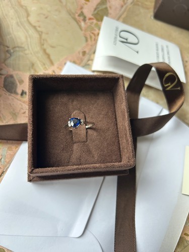 Anello oro bianco 18k e - 18k,
