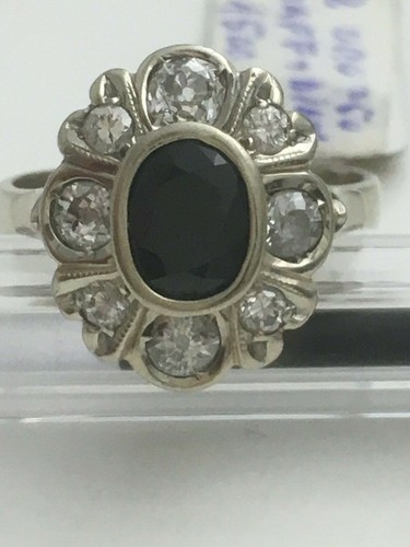 Anello oro bianco con - in,