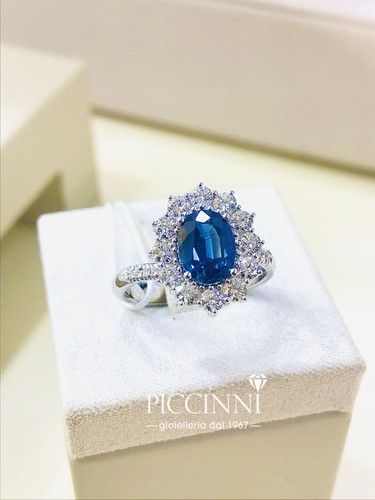 Anello con zaffiro naturale - anello,