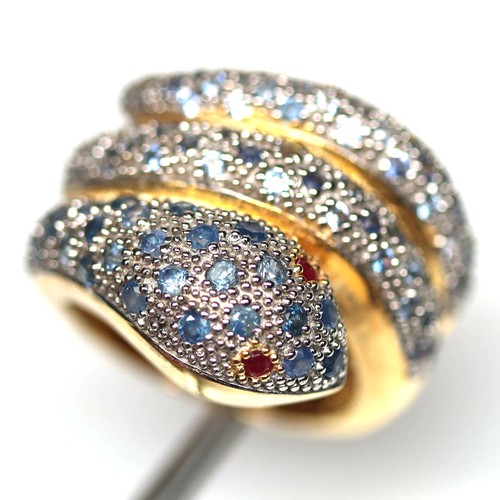 Anello zaffiro blu naturale - , e