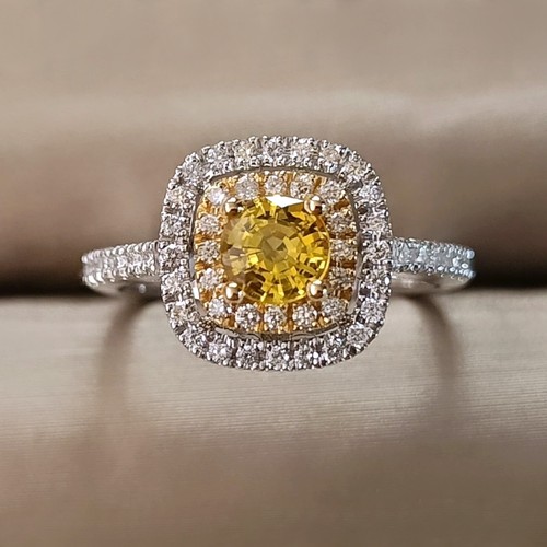 Anello zaffiro giallo - zaffiro, naturale