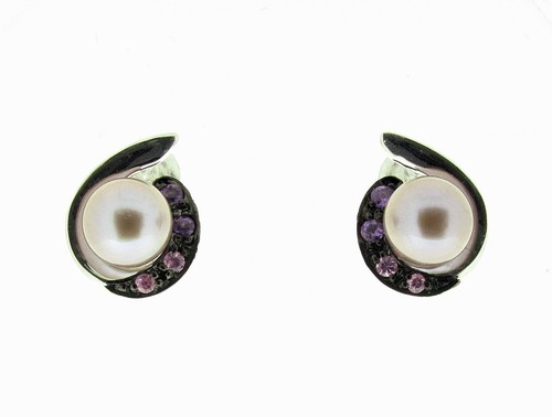 Orecchini oro bianco ct - in,