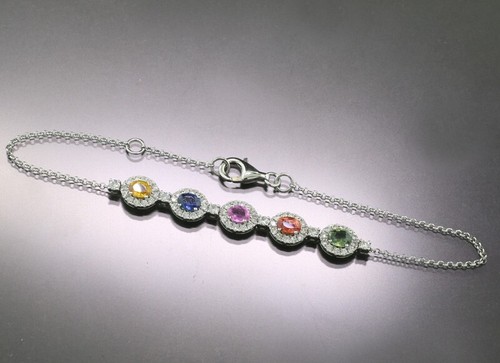 Bracciale rainbow zaffiro e - in,