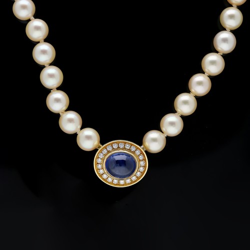 Collana perle brillanti - collana,